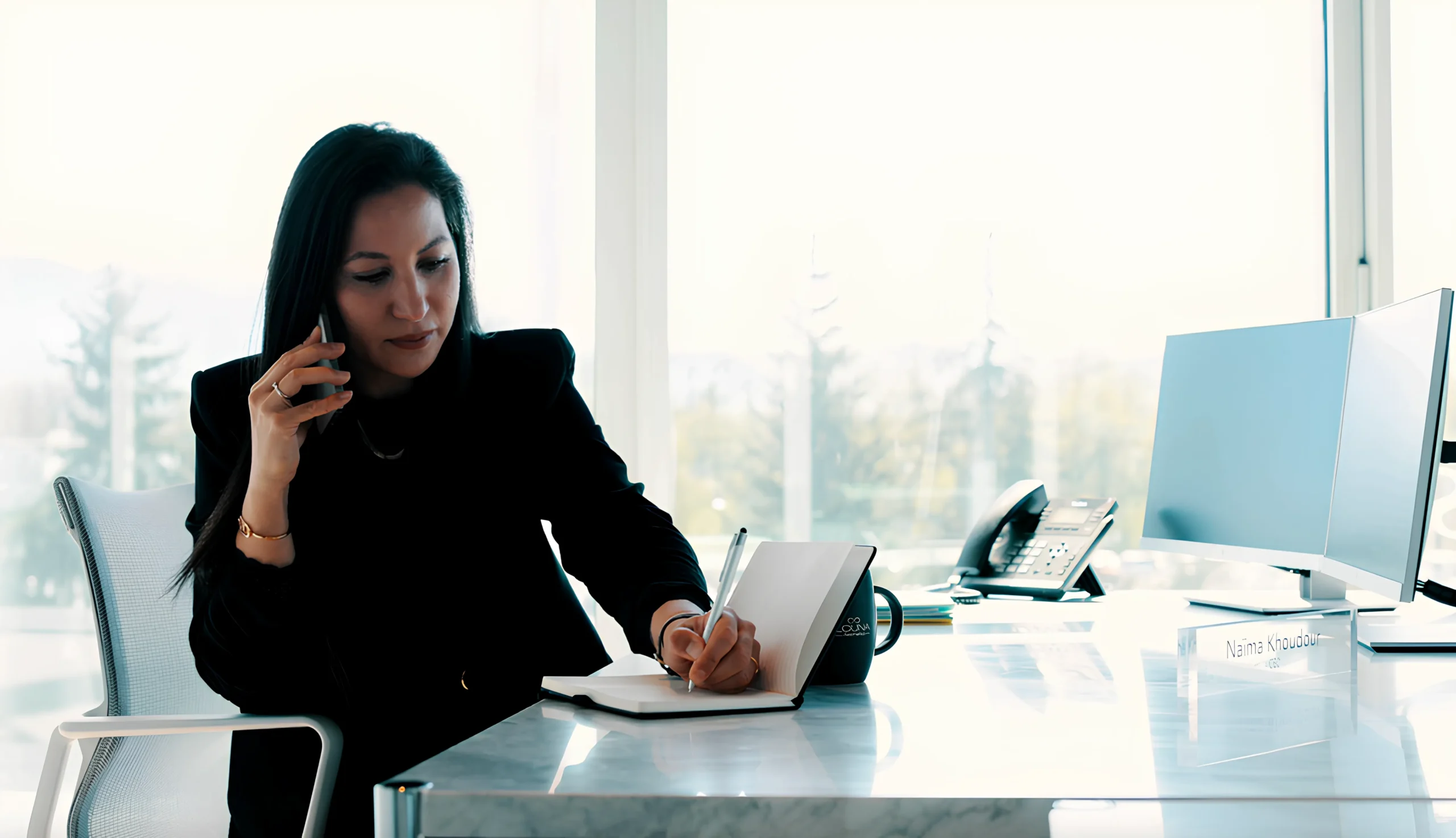 CEO Naima KHODOUR managing operations from head office