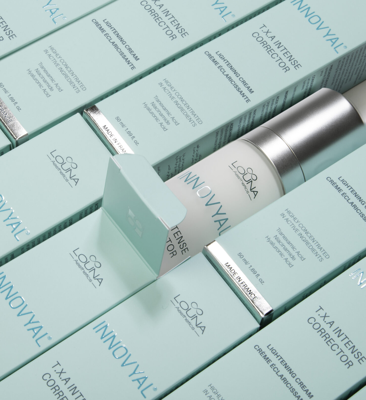 Innovyal product displayed on branded packaging boxes