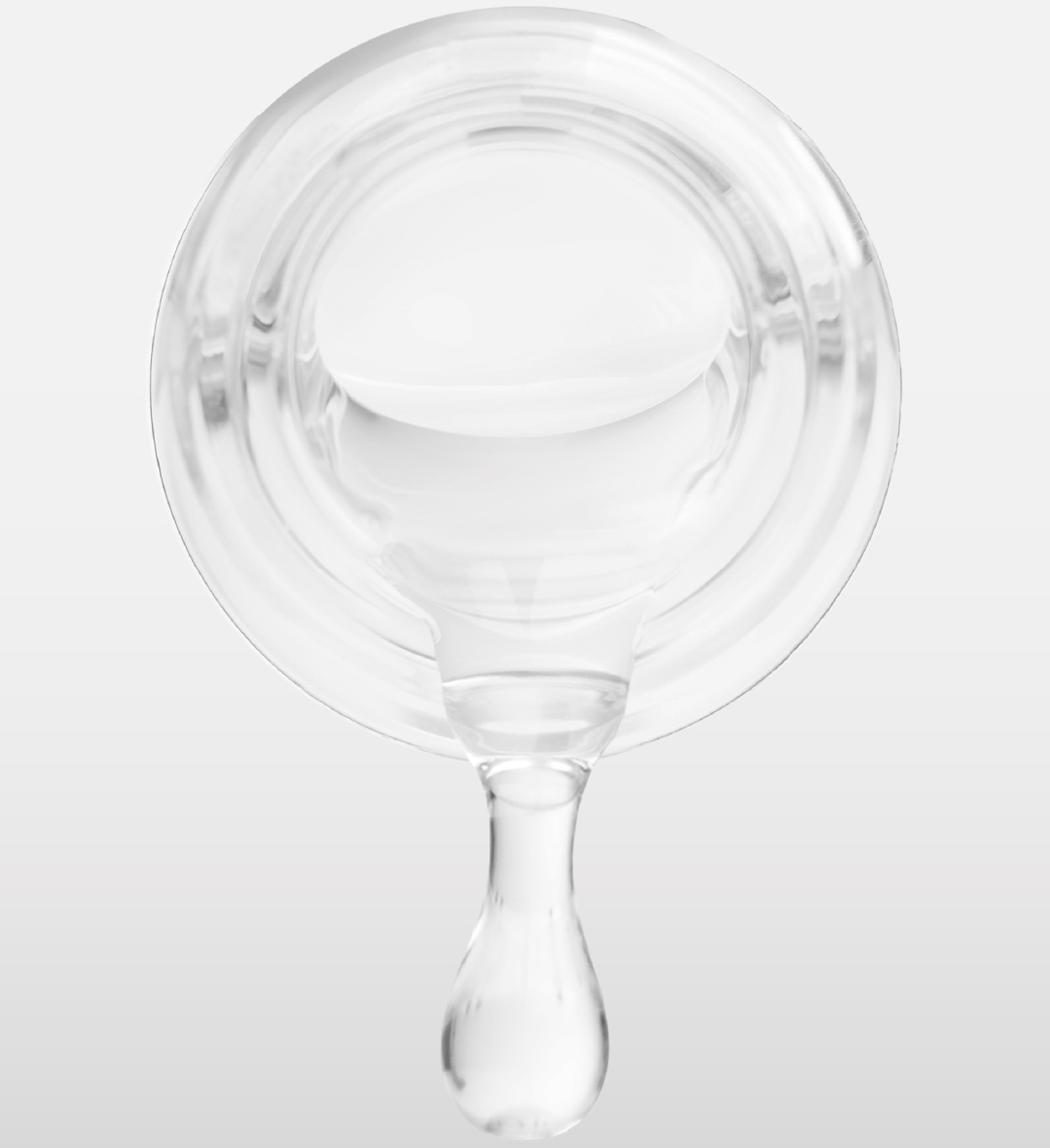 Macro shot of clear hyaluronique acid droplet , representing purity and cellular regeneration in Swiss skin treatments